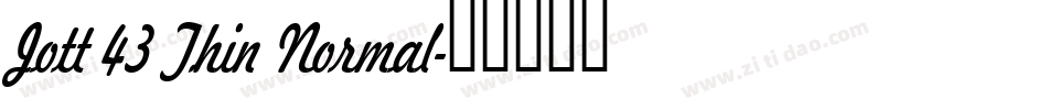 Jott 43 Thin Normal字体转换